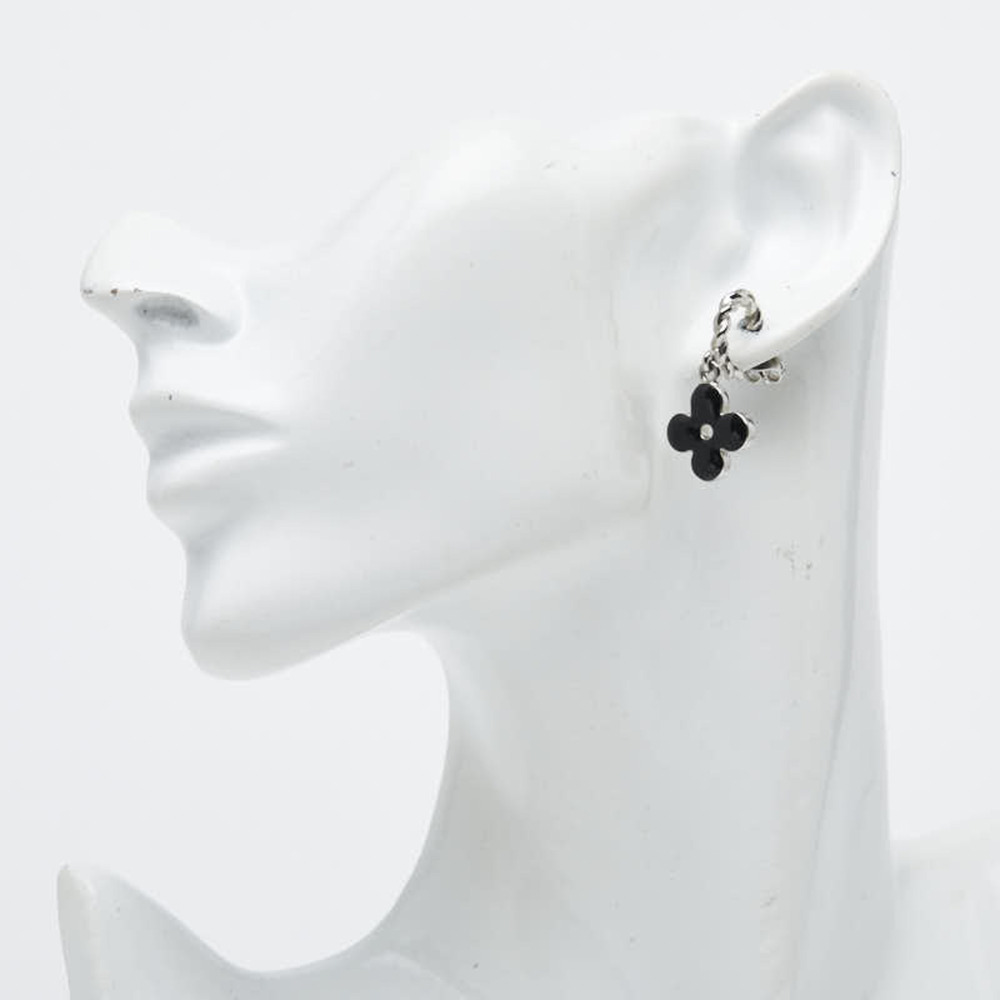LOUIS VUITTON Black Monogram Earrings - Picture 4 of 5